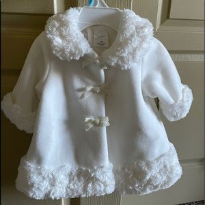 White infant girl Fleece coat